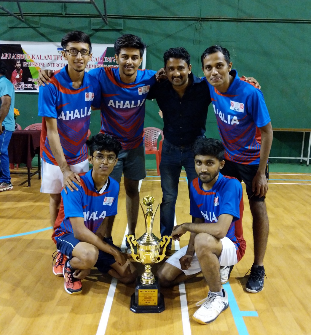 ASET Badminton Team Wins Second Runner Up Position In KTU Interzone Tournament