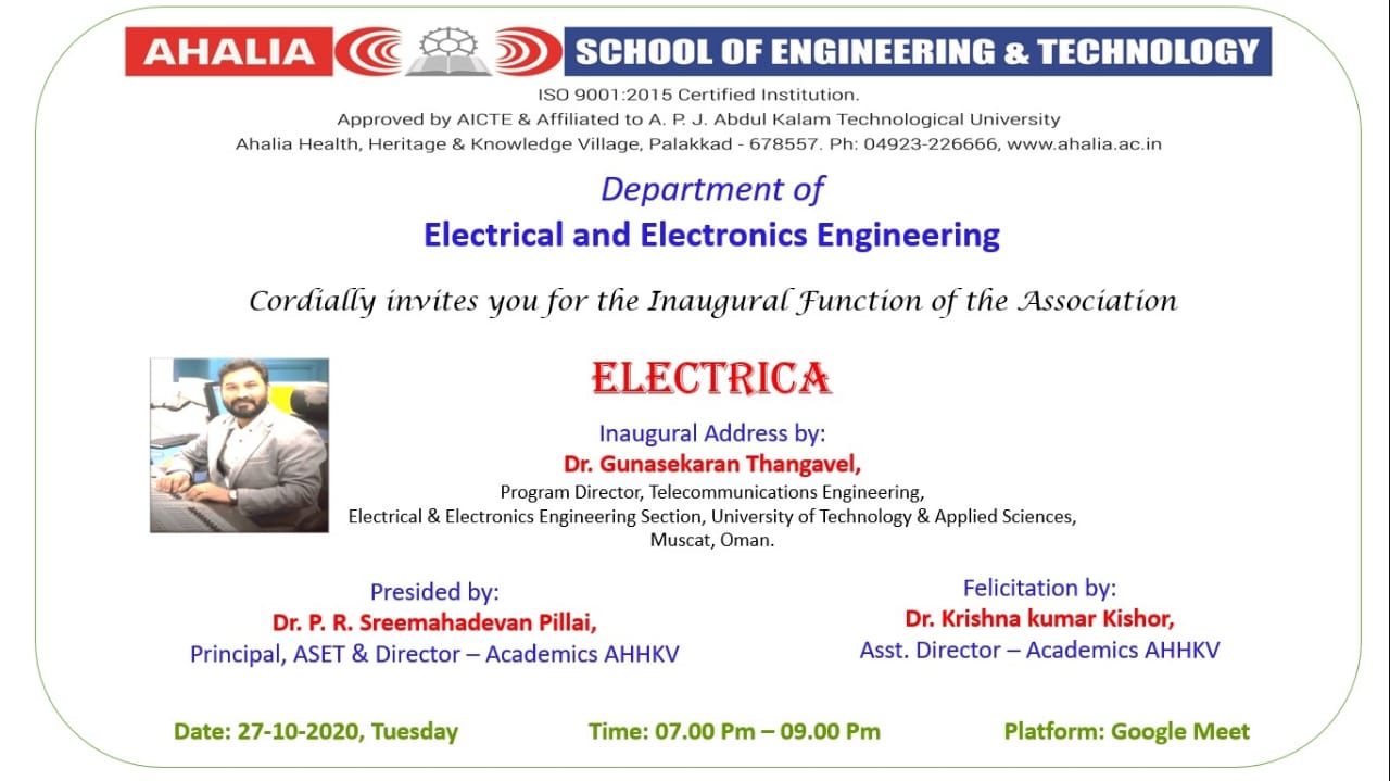 Association Inauguration of Department of EEE