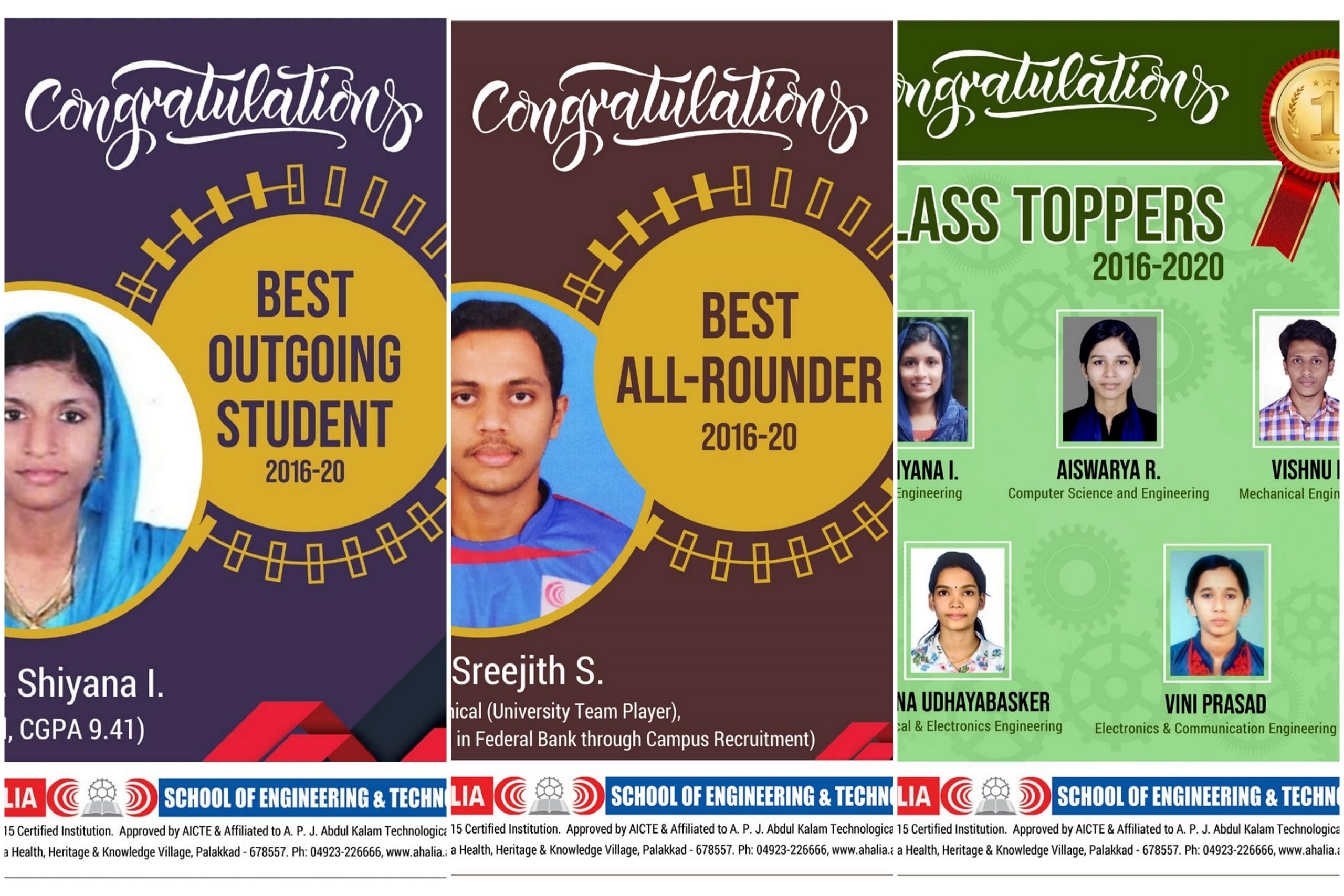 Best Outgoing, Best All-Rounder and Class Toppers – 2020