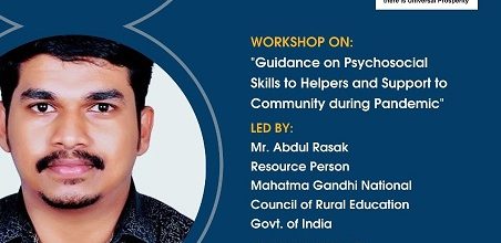 Workshop on ‘Guidance on Psychosocial Skills to Helpers and Support to Community during Pandemic’