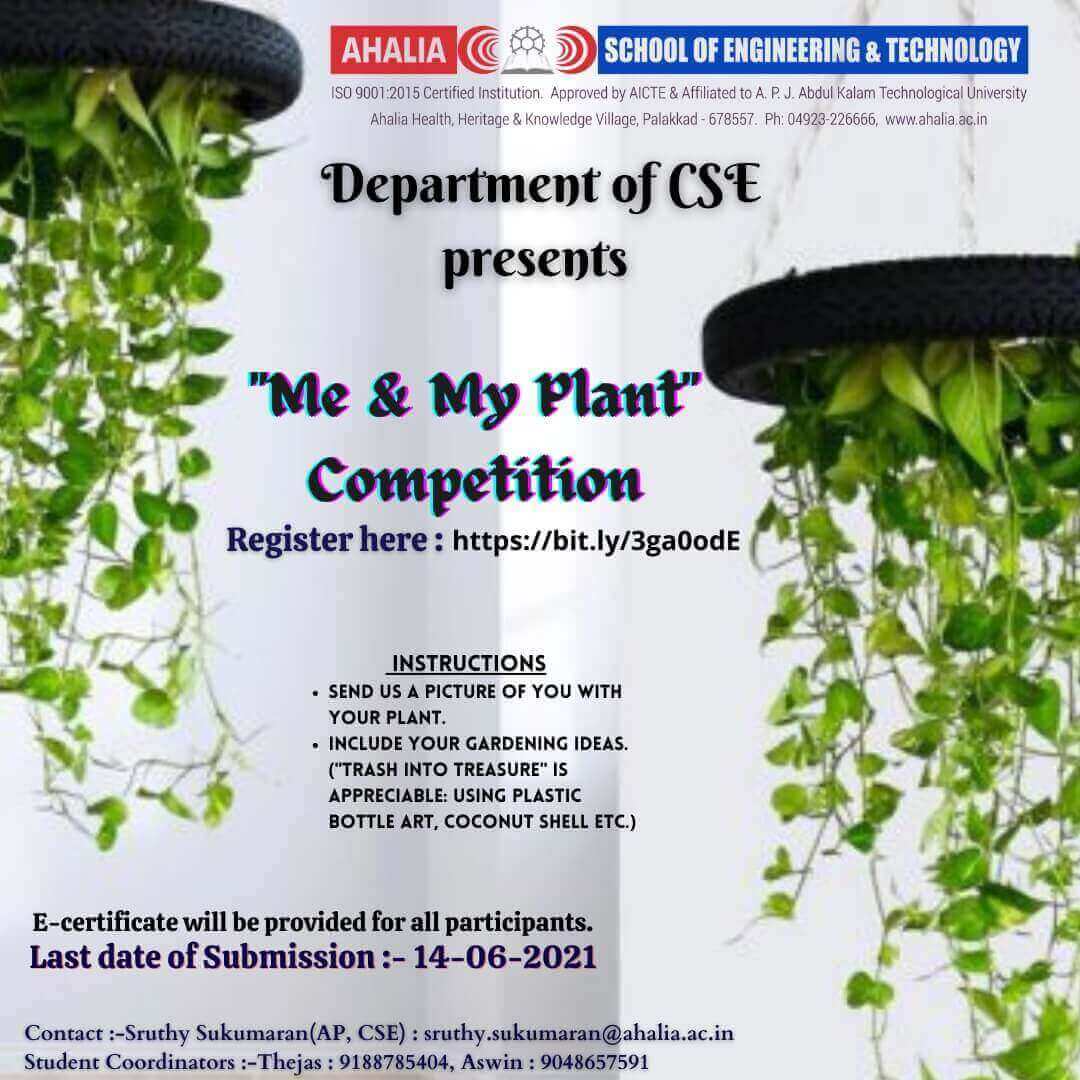 ‘Me & My Plant’ Competition