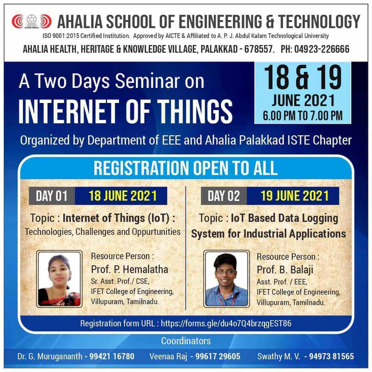 Two-Day Seminar on ‘Internet Of Things’