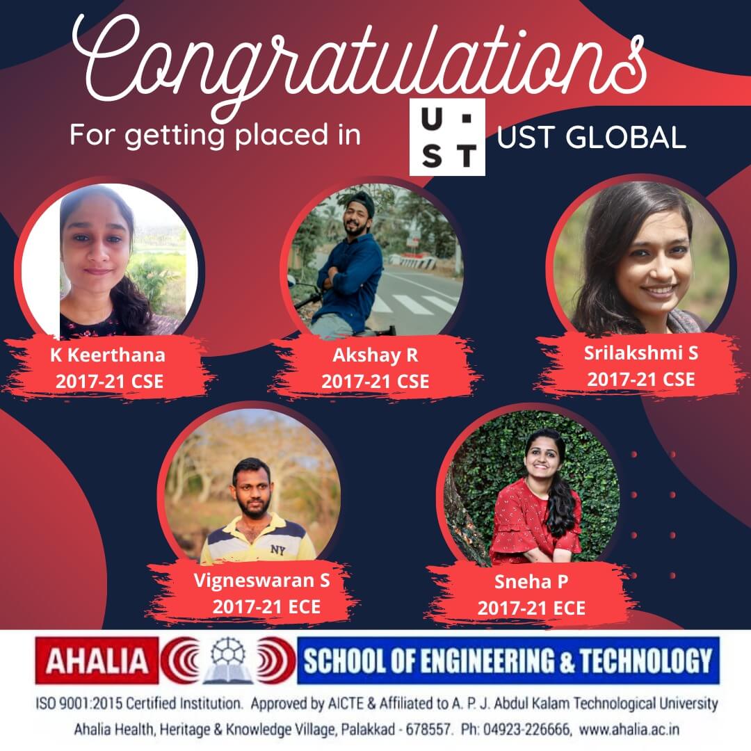 Five Students Placed at UST Global