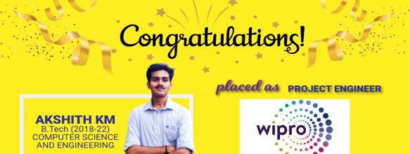 Akshith K. M. Placed in Wipro