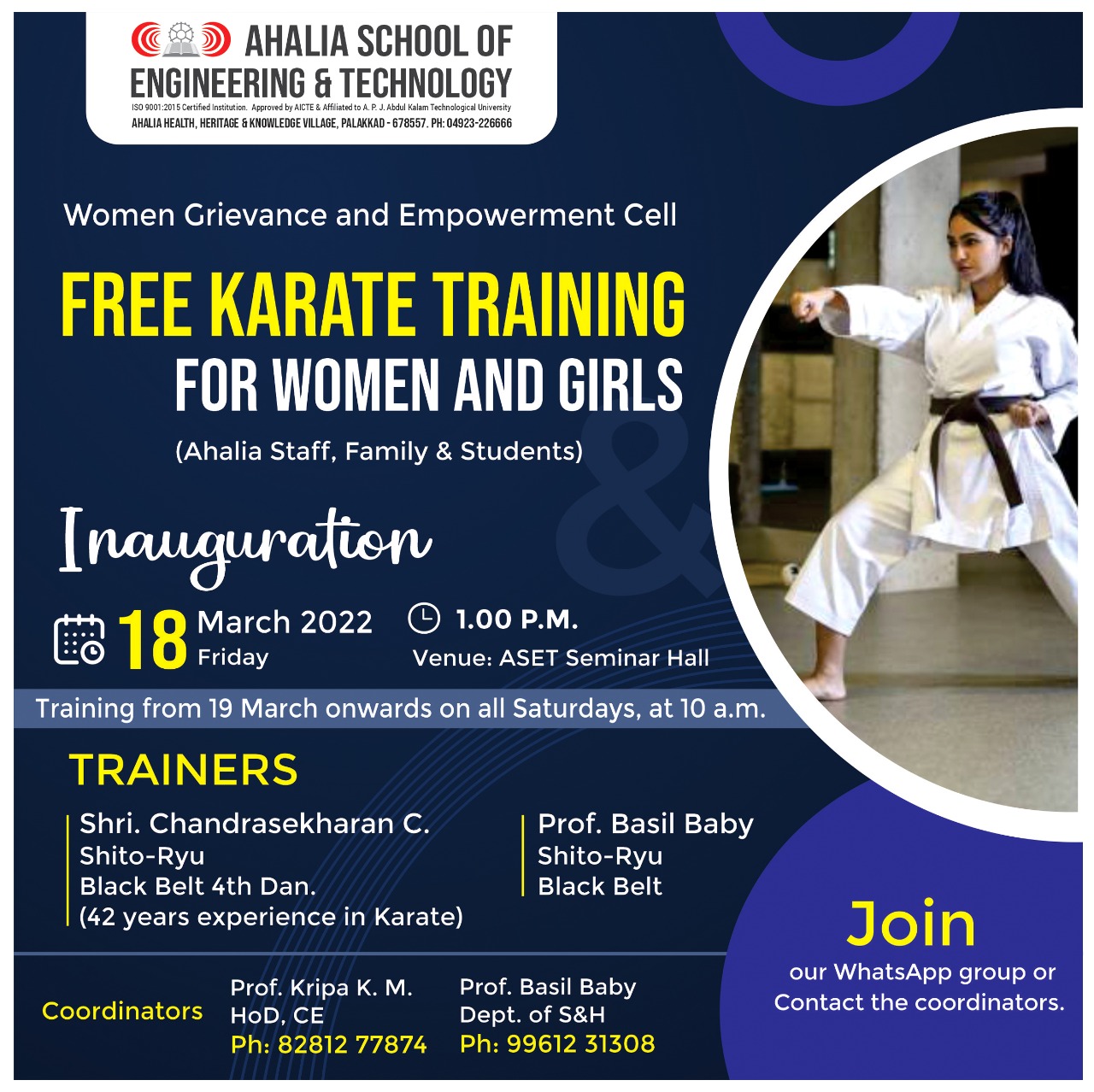 Free Karate Training for Women and Girls