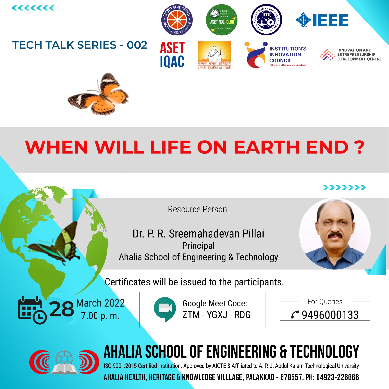 Tech Talk Series 002: When Will Life On Earth End?