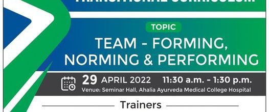 Hands-on training on Team – Forming, Norming And Performing