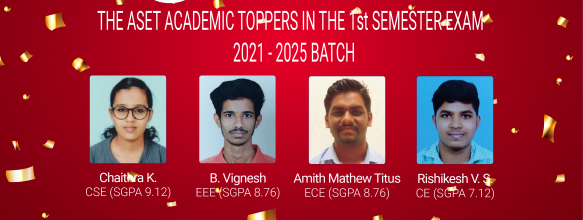Congratulations 2021-25 Batch S1 Toppers
