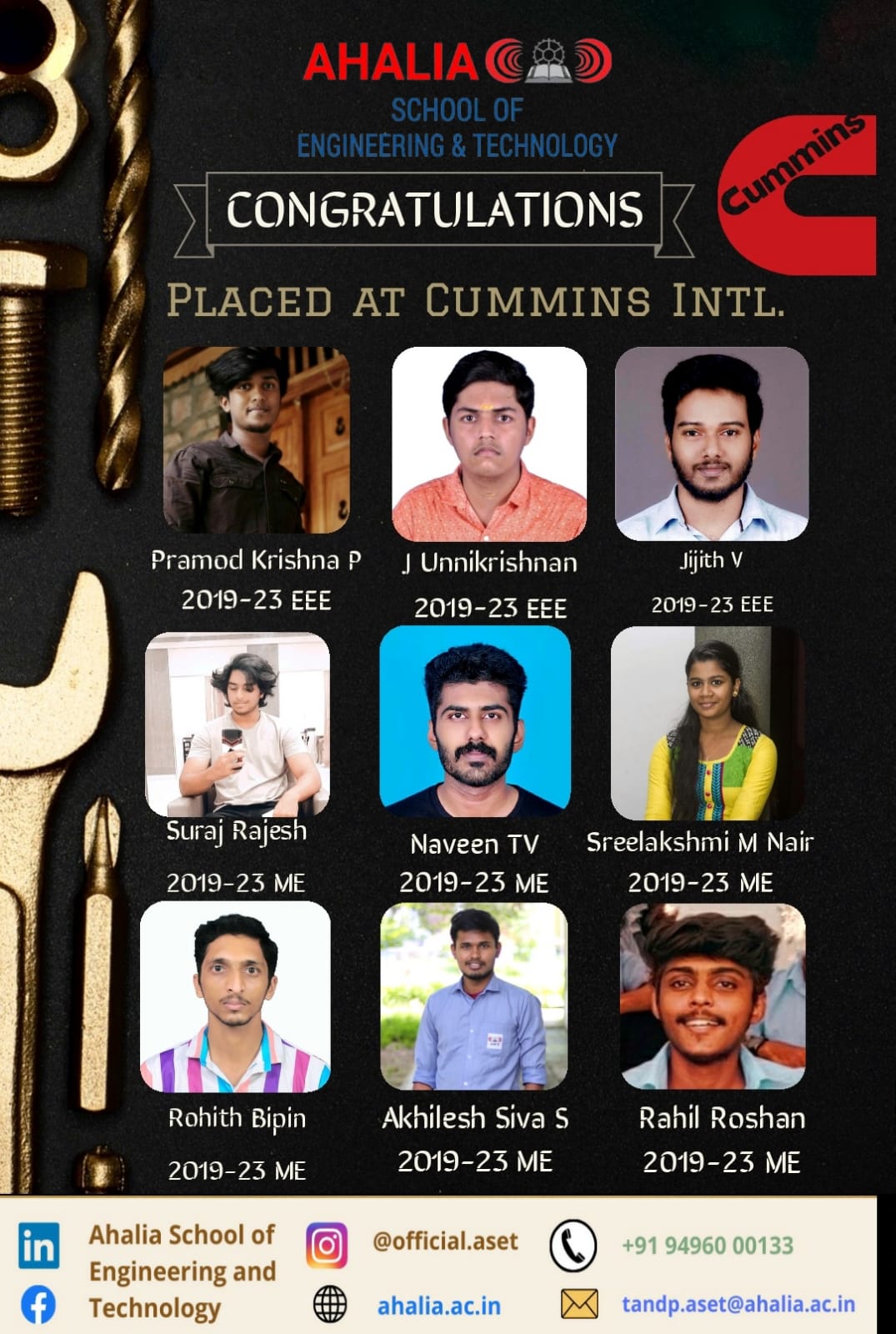 Nine Students Placed In Cummins International