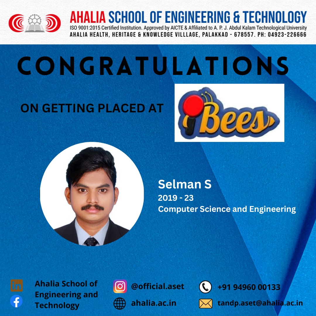 Selman S. Placed in iBees Technologies Pvt. Ltd.