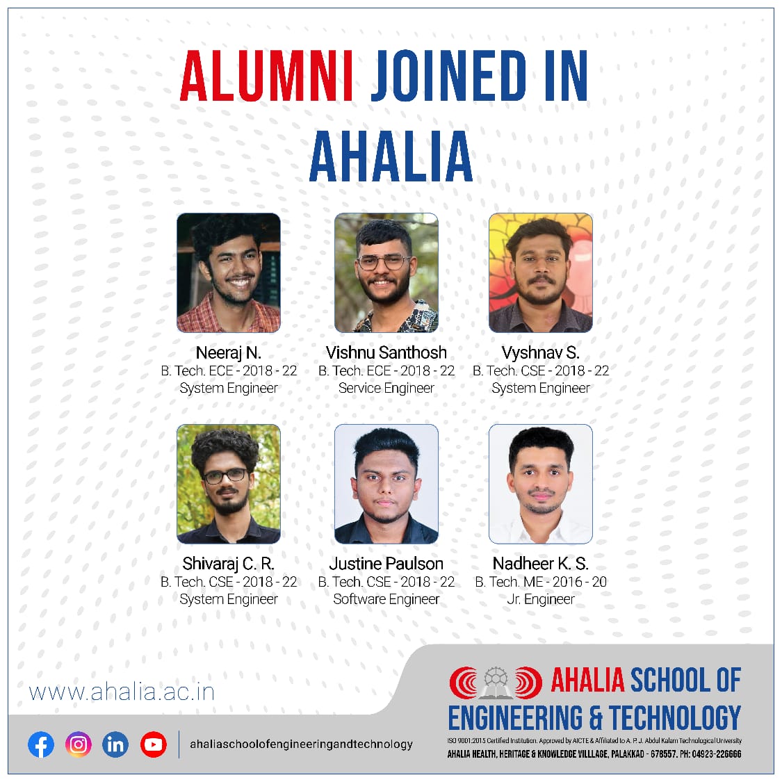 Six Students Join Ahalia Group