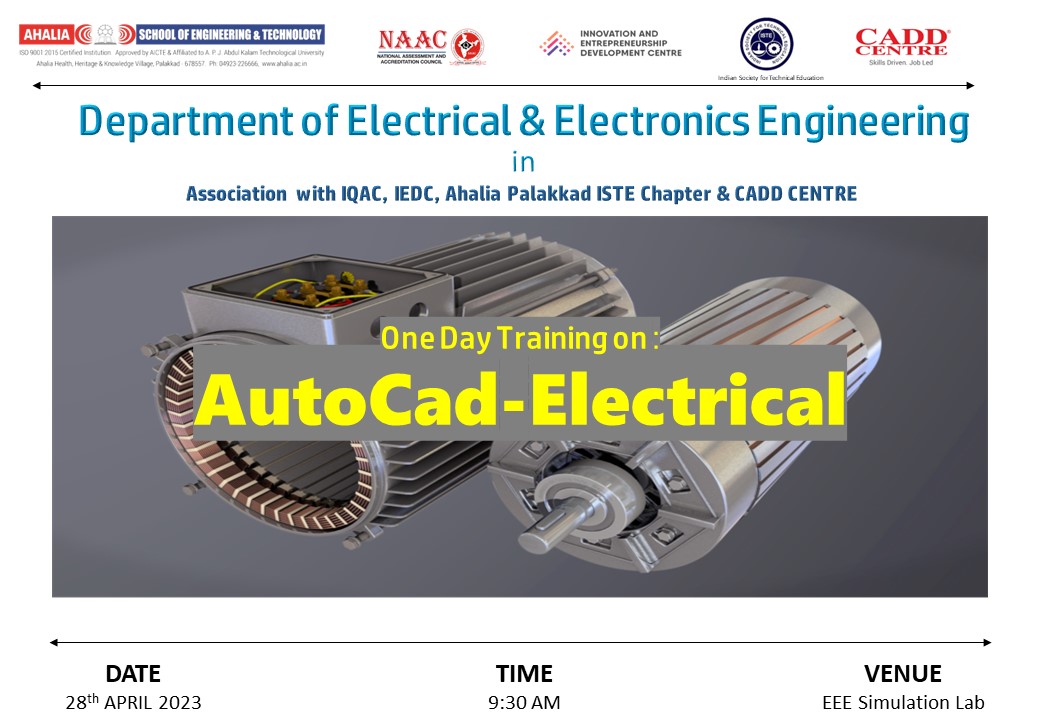One Day Training Program on AutoCad – Electrical