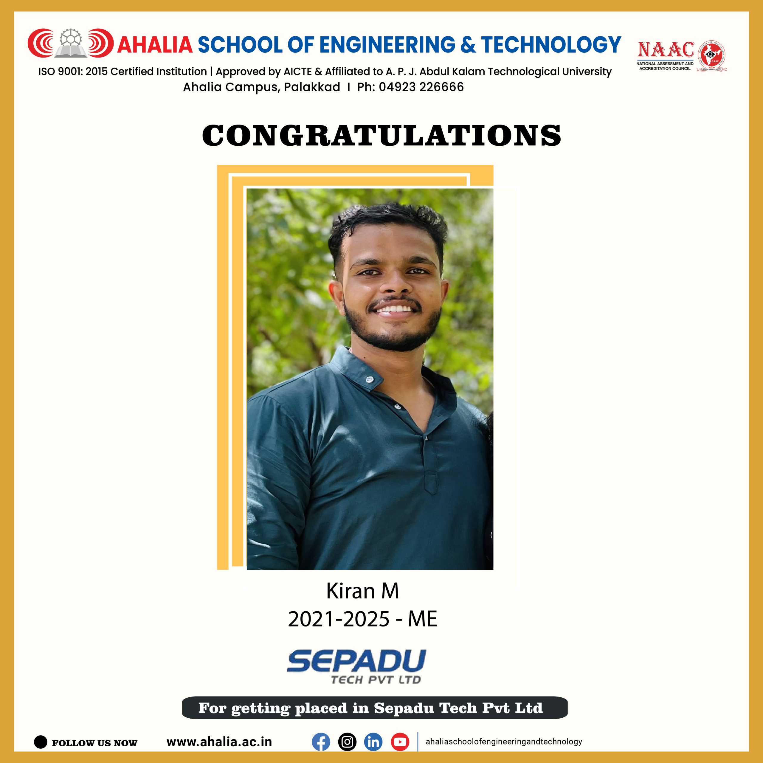 Student Placed at Sepadu Tech Pvt Ltd