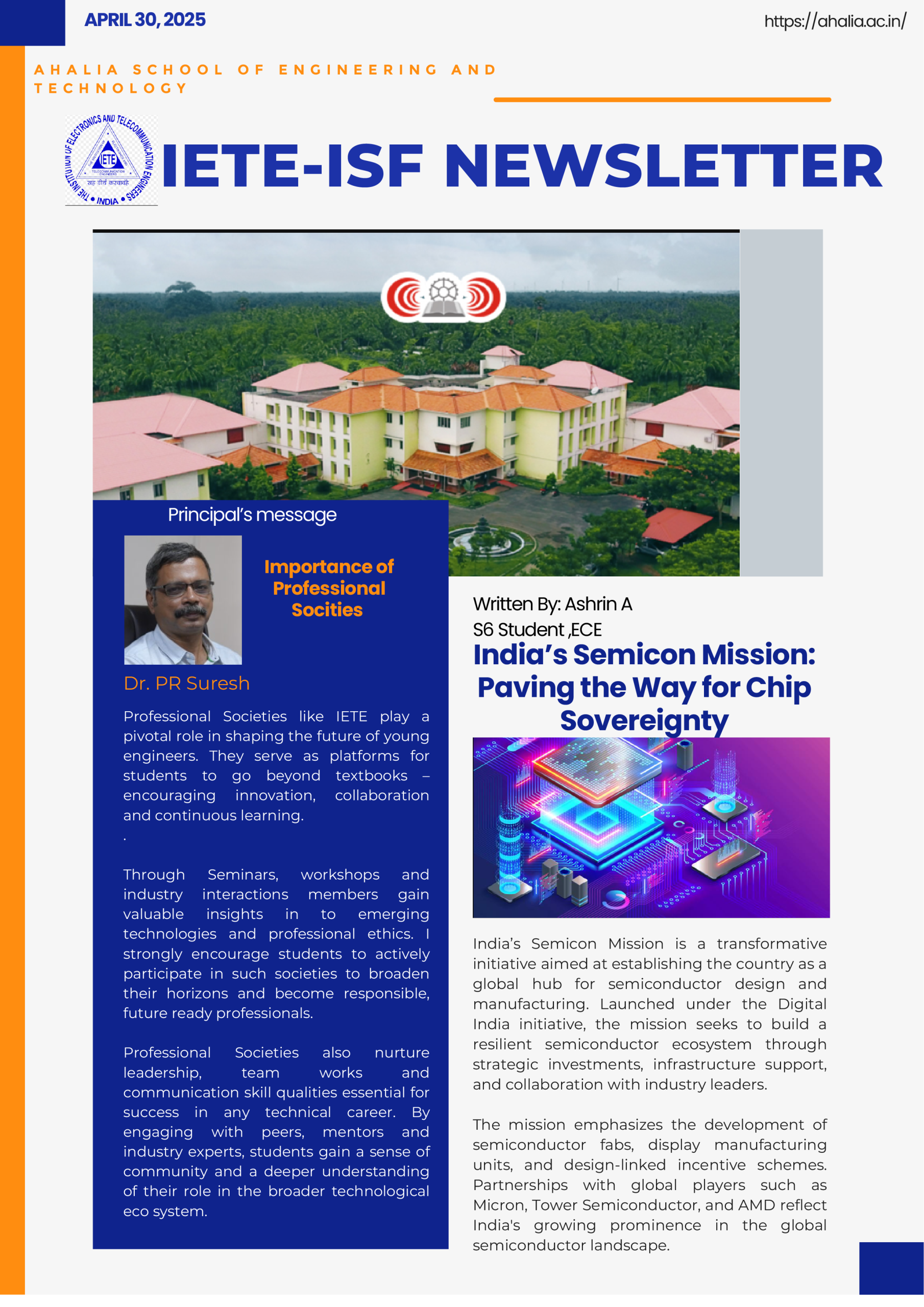 IETE- ISF newsletter released