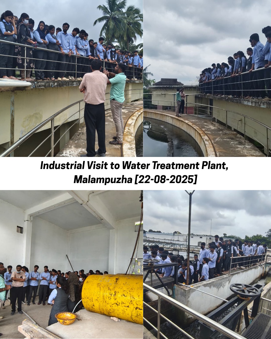 Industrial Visit to Water Treatment Plant at Malampuzha