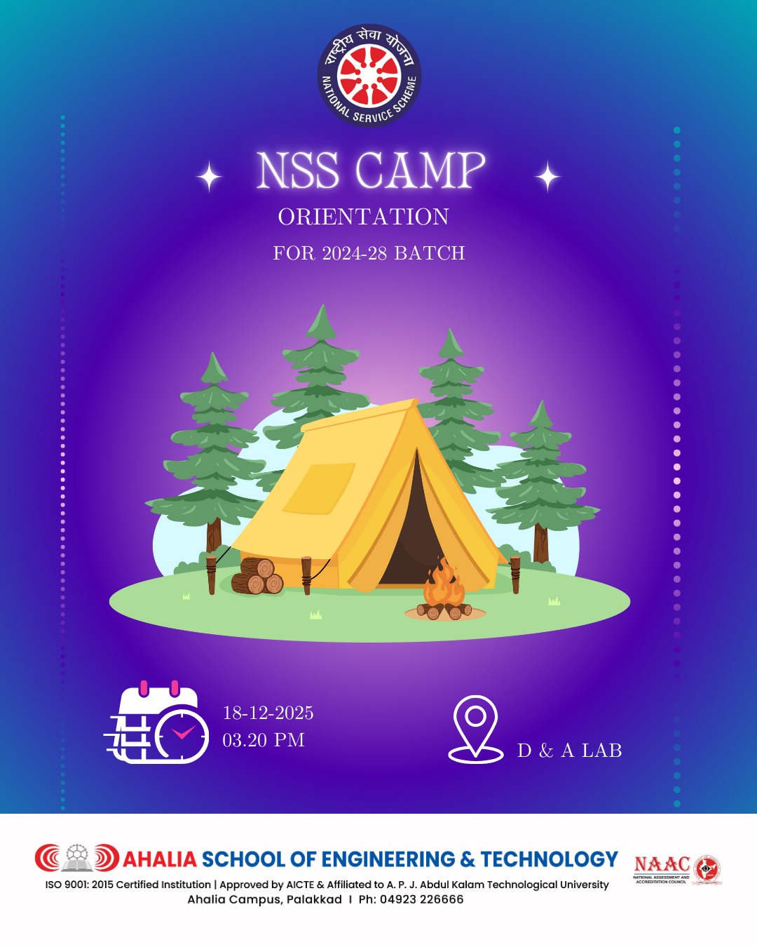 NSS Camp Orientation Held for 2024–28 Batch