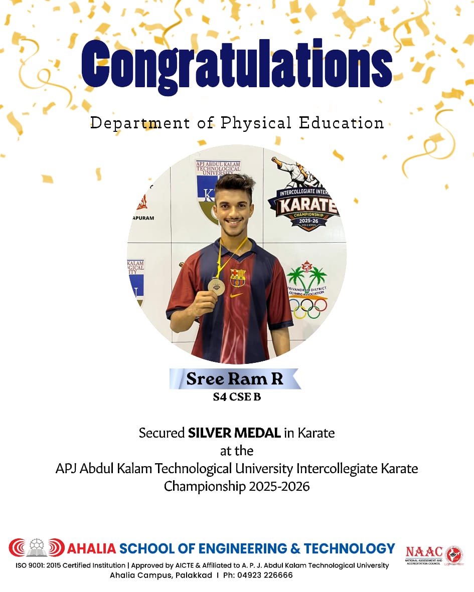 Win Silver Medal at the APJ Abdul Kalam Technological University Inter-zone Karate Championship 2025-2026!