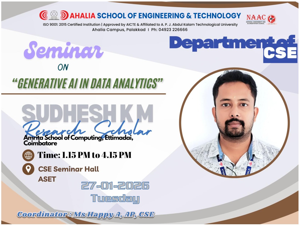 Seminar on “Generative AI in Data Analytics”