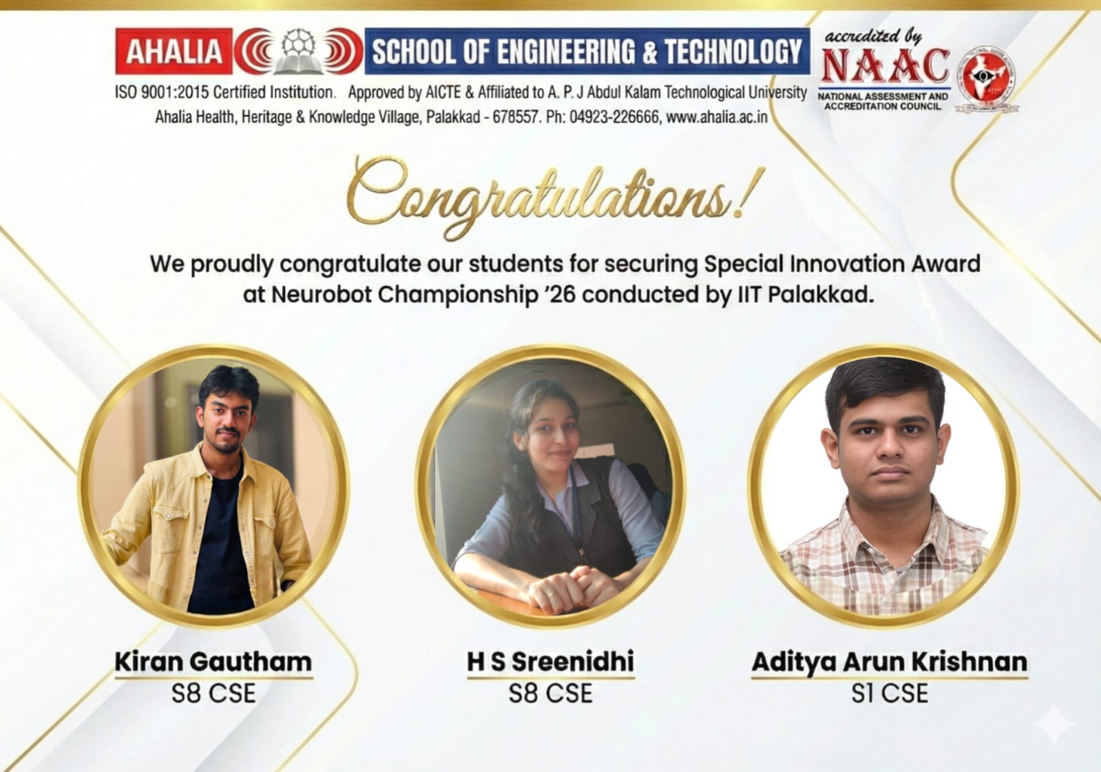 Special Innovation Award at the Neurobot Championship ’26