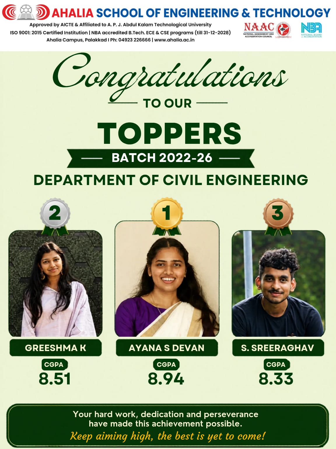 Congratulations to Our Toppers – CE Batch 2022–26!