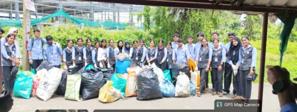 Plastic scrap colletion by ASET NSS volunteers