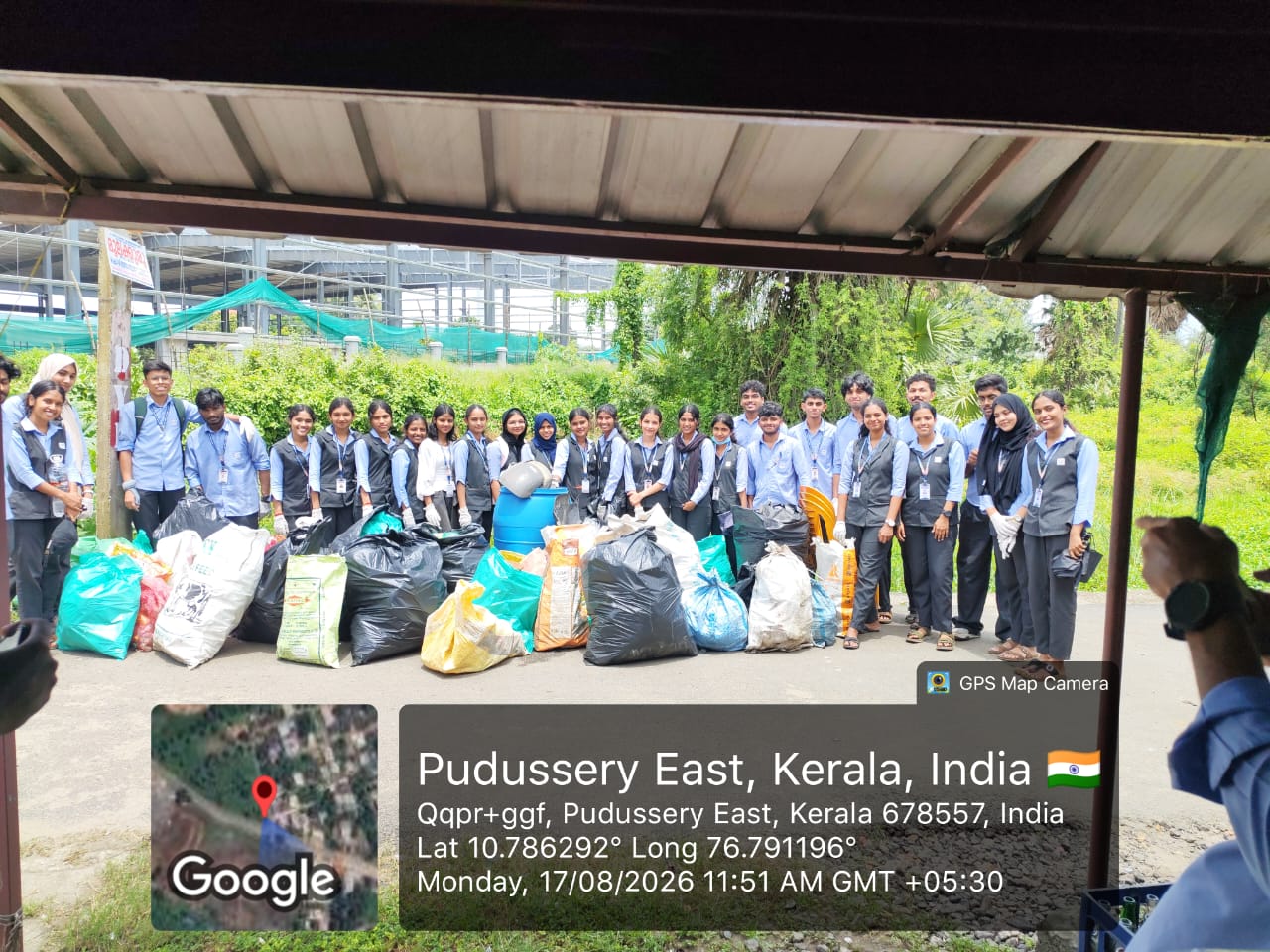 Plastic scrap colletion by ASET NSS volunteers