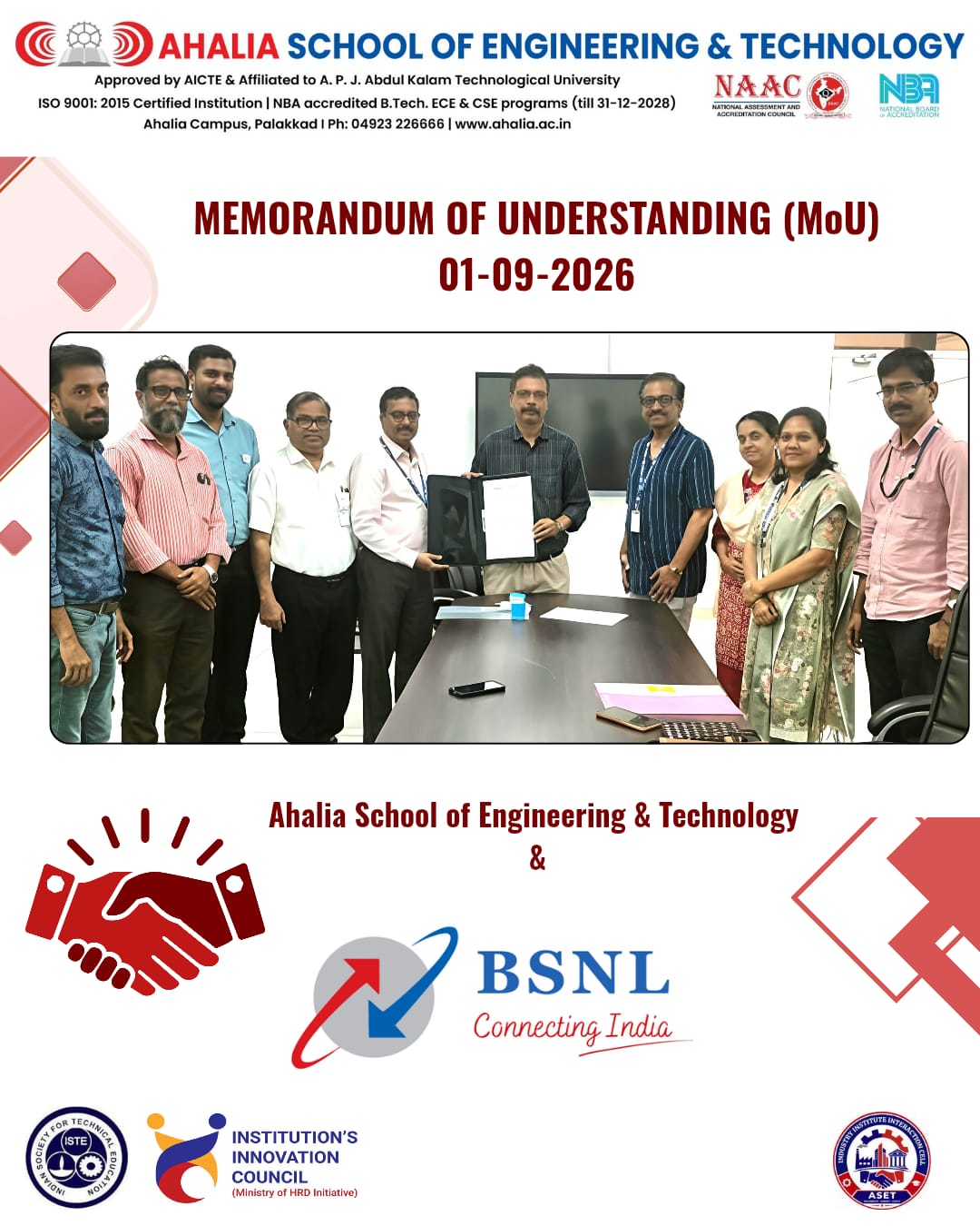 ASET & BSNL Sign MoU