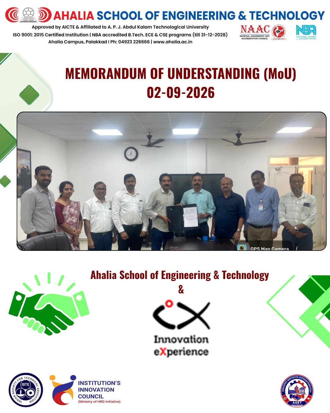 ASET Signs MoU with Innovation Experience to Strengthen Industry–Academia Collaboration