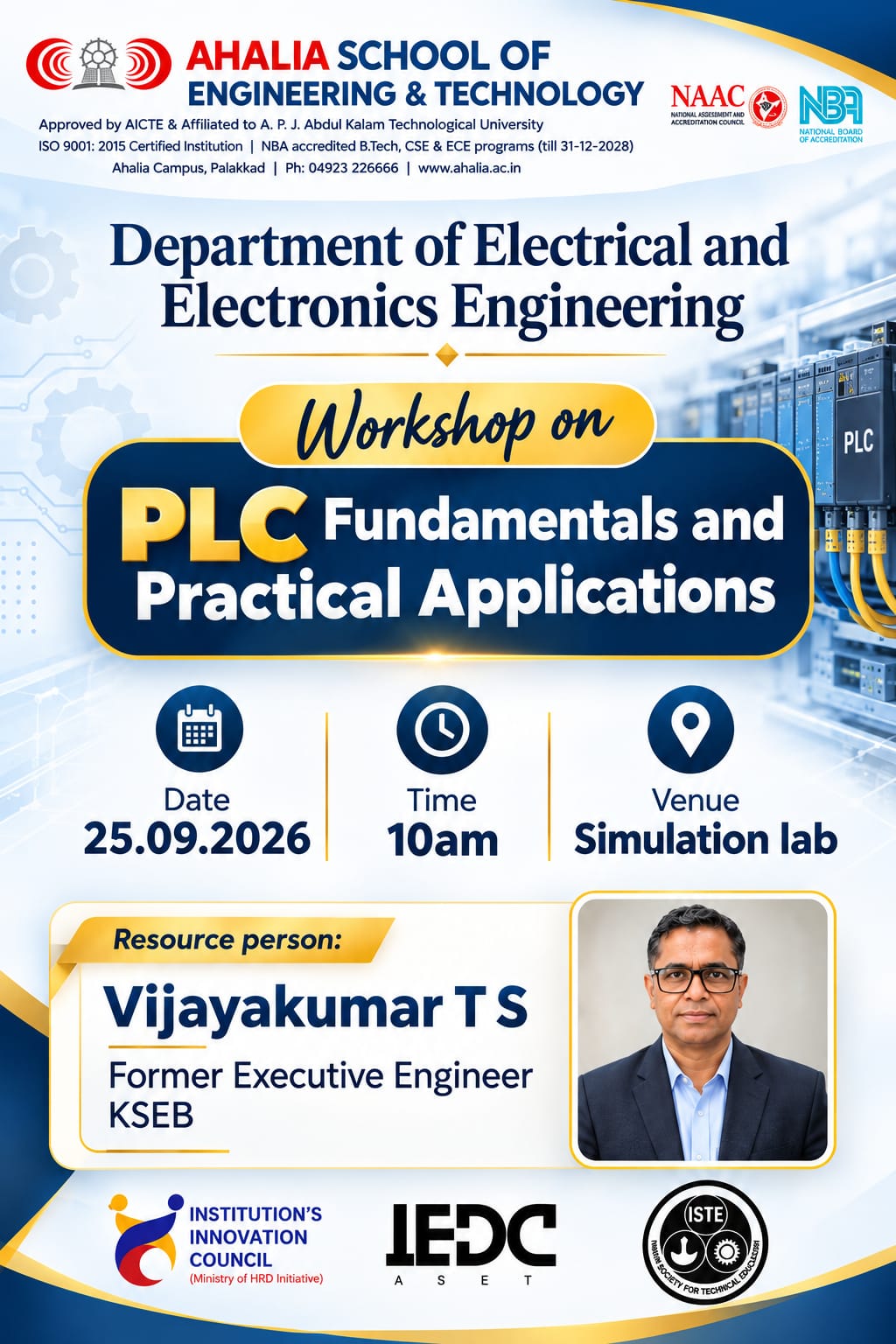 Workshop on  *”PLC Fundamentals and Practical Applications”