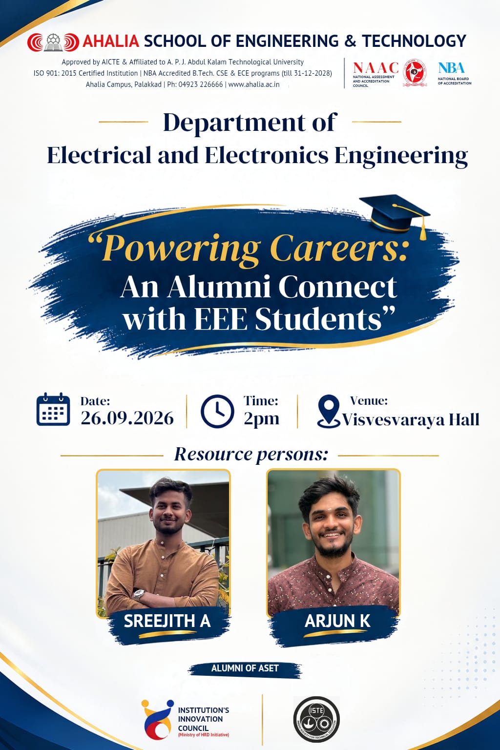ALUMNI TALK – “POWERING CAREERS: AN ALUMNI CONNECT WITH EEE STUDENTS”