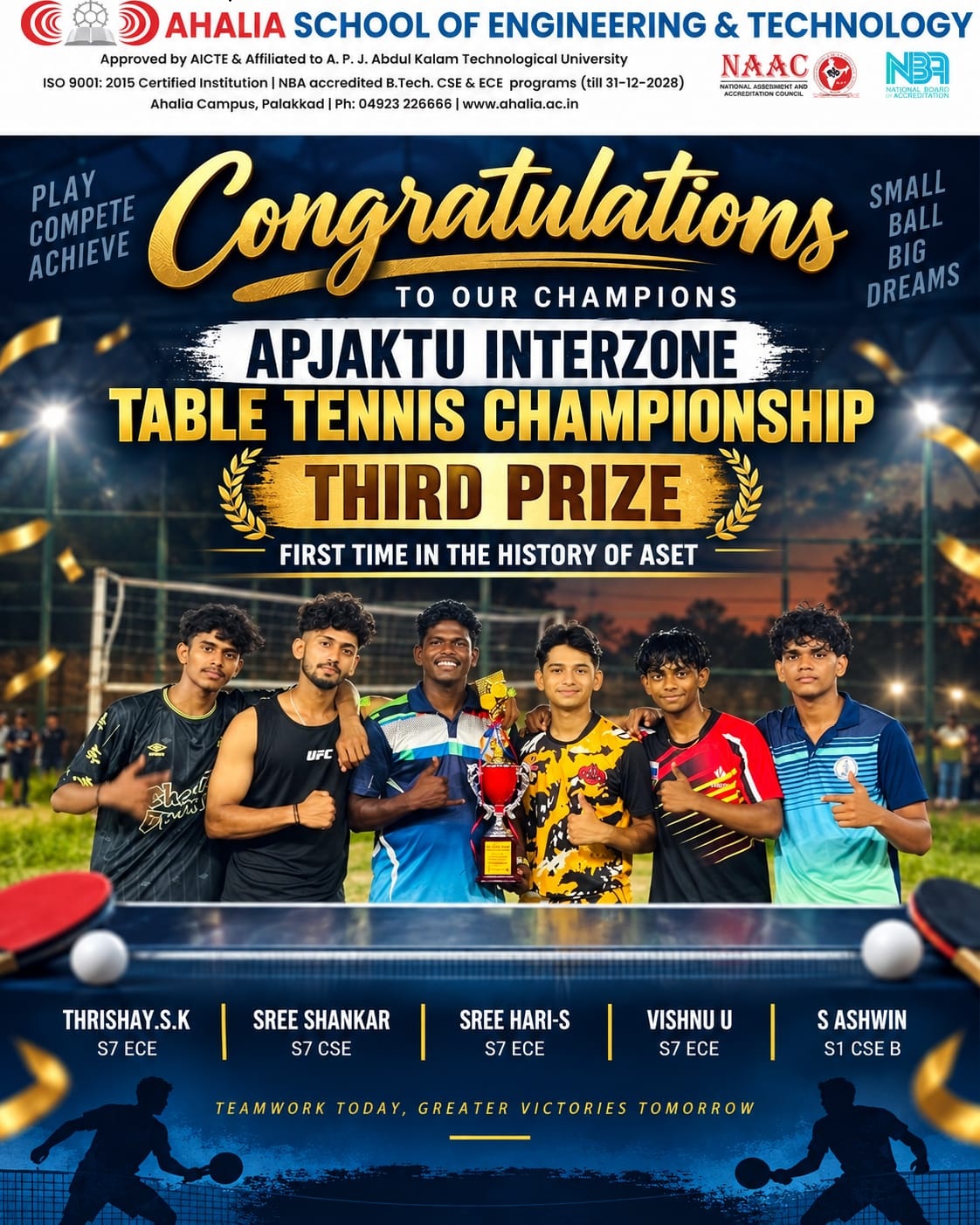 Congratulations to Team ASET!