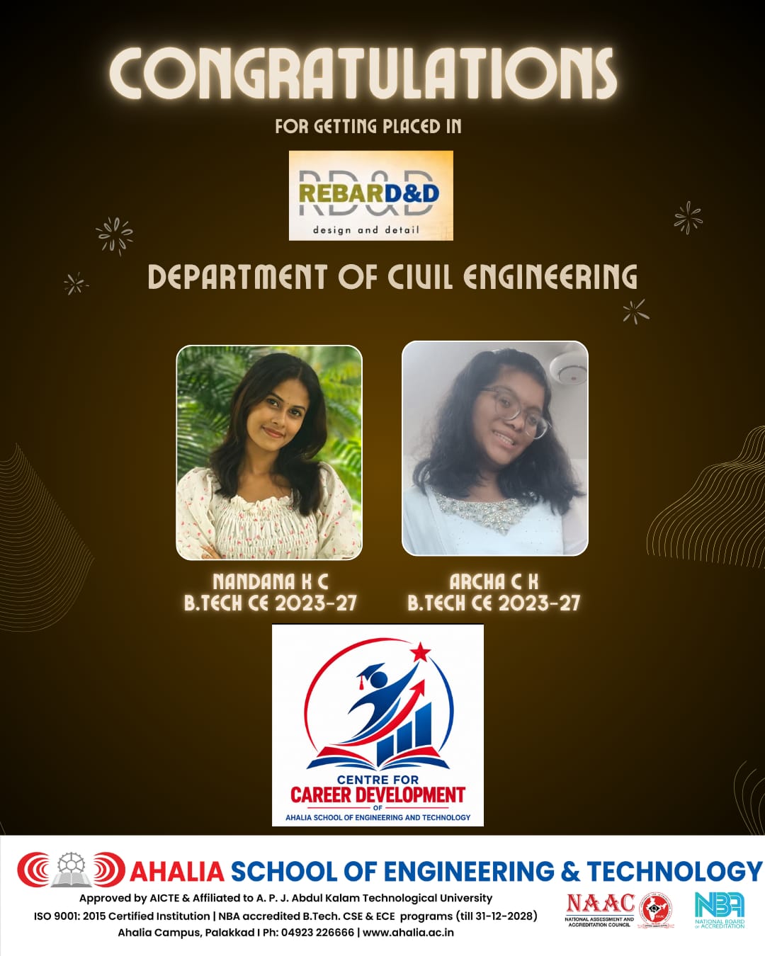Congratulations to Our Civil Engineering Students!