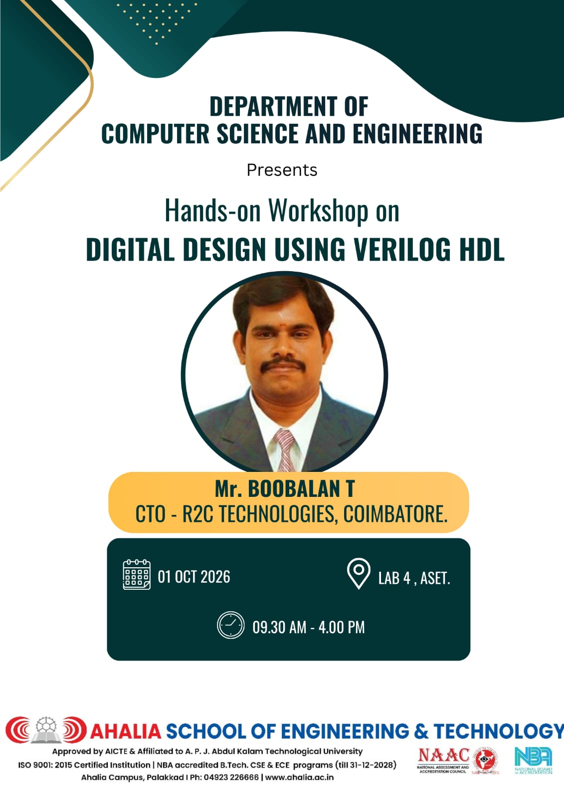 Workshop on Digital Design using verilog HDL