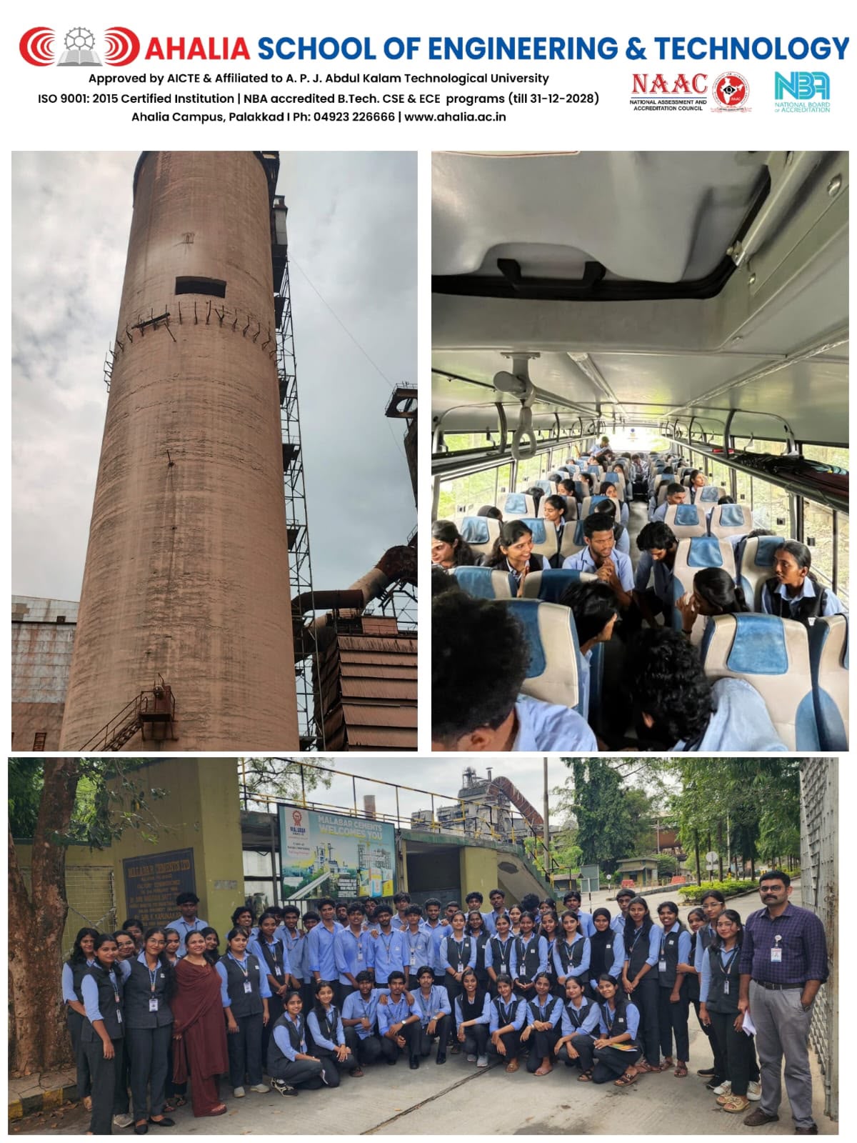 Industrial Visit to Malabar Cements Limited, Walayar